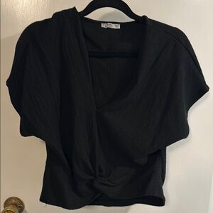 Zara Black Crop Top